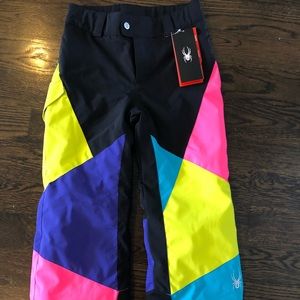 Kids Spyder ski pants